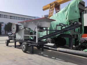 Concasseur à mâchoires mobile à faible consommation d'énergie et prix compétitif avec moteur et roulement, capacité 50-60t/h, certifié CE pour les déchets miniers et de construction - Product Image 3