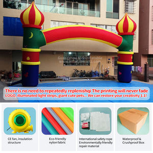 Personalizable al aire libre Material Oxford inflable entrada arco evento publicidad Navidad carrera inicio/línea <span class=keywords><strong>de</strong></span> meta soplador - Product Image 3