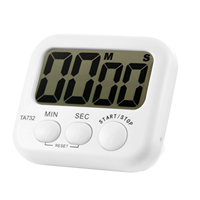 Temporizador de Cocina con Cuenta Regresiva, Alarma y Recordatorio, Temporizador Cuadrado Blanco para Cocina