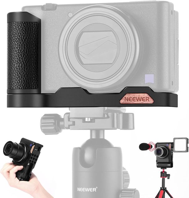 Neewer Camera Handle Grip Bracket Compatible with Sony ZV-1 Camera, ZV1 Camera Base Mount Bracket with Base Microphone/Fill