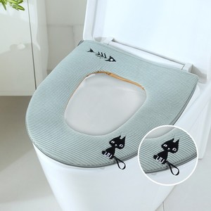 Sweet Home Toilet Seat Cover Thick Plush Waterproof Winter Warm With Handle Zipper Closure - Product Image 4