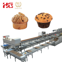 Machine à gâteaux entièrement automatique HG de différentes formes avec production de muffins et de gâteaux éponge 5-6t/24h en acier inoxydable 304