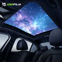 Film de toit pour voiture avec étoiles lumineuses, contrôle par application, LED RGB, synchronisation musicale, effet étoile filante, lumière ambiante, installation non destructive