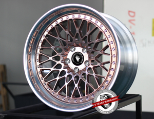 Rines de Aleación de Aluminio Forjado Pulido de 2 Piezas de 19-22 Pulgadas, 5x112/114.3/130, Color Oro Rosa 501 para Mercedes y Rolls <span class=keywords><strong>Royce</strong></span> - Product Image 1