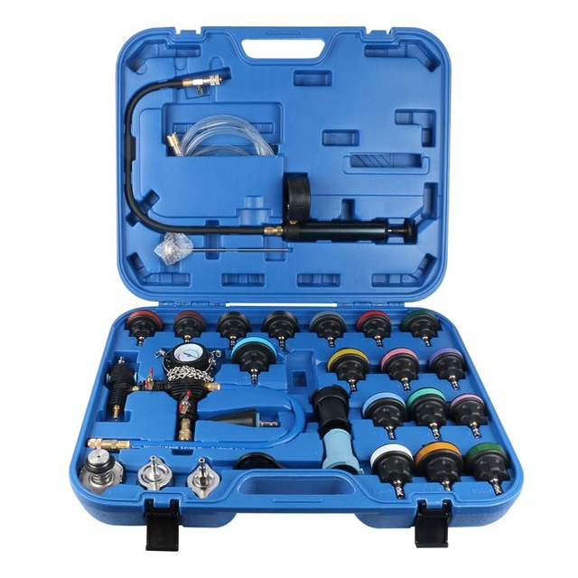 Factory Price 28pcs Automotive Car Radiator Pressure Tester Vacuum Type Cooling System Refill Tool Kit for Vehicle Tools