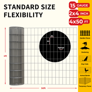 15 GA verzinktes geschweißtes Draht geflecht 4 '* 50' Economy Gartenzaun für Bienen sieb Garten pflanze Geflügel Tiernetz Käfig platz - Product Image 6