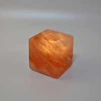 Support de bougie carré en sel de l'Himalaya, lampe à bougie chauffe-plat en sel rose naturel, décoration intérieure, vente en gros