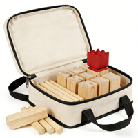 Jeu d'échecs Viking Kubb personnalisable en bois massif gravable pour cadeaux d'entreprise et team building