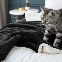 Couverture en peluche super douce en polyester Couverture à double pli Couverture Sherpa