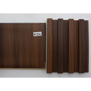 Thiết kế hình học hiện đại phát triển nhanh WPC wallboard <span class=keywords><strong>Net</strong></span> Red PVC nhựa gỗ lưới tản nhiệt tấm Tường cho studio nền trang trí - Product Image 2