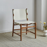 Chaise de salle à manger en cuir selle marron blanc chaise de Restaurant en bois massif café Table à manger chaise dossier chaise de bureau chaise de loisirs