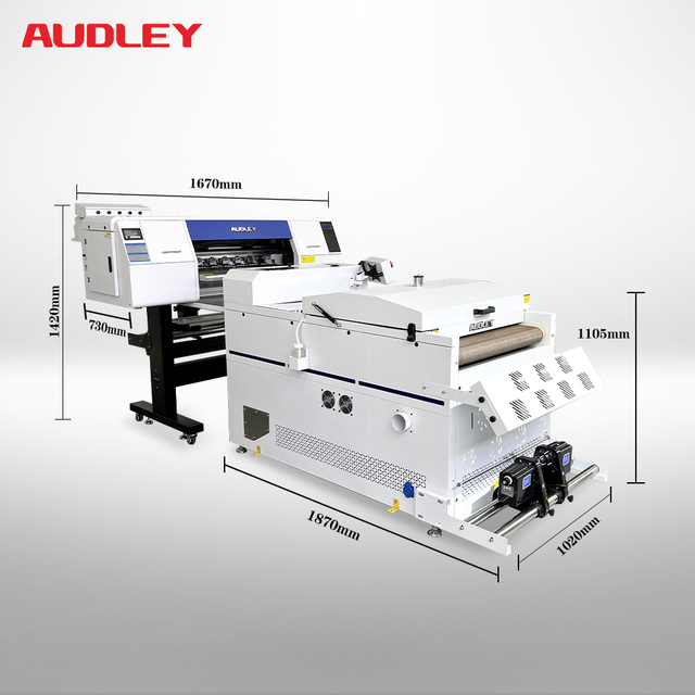 Audley Factory High-Speed DTF Printer A1 60cm Large Size Roll Roll 2pcs I3200 Print Head A3 A2 Digital Shaking Powder Machine