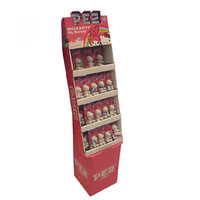Support d'affichage à 3 niveaux en carton écologique personnalisé pour chocolats, biscuits, bonbons, friandises, sauces, promotionnel