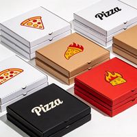 Boîte à pizza personnalisée avec impression de logo, 6, 8, 10, 12 pouces, en carton ondulé recyclable, qualité alimentaire, emballage à emporter pour restauration rapide
