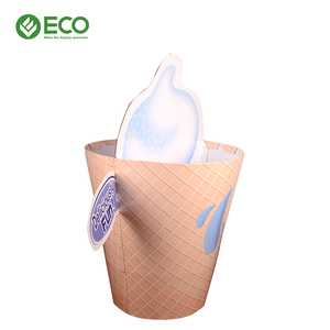 Estante de exhibición de cartón corrugado de gran tamaño para muestras de helado al por menor para soporte de cartón POP para promoción de mercado - Product Image 2