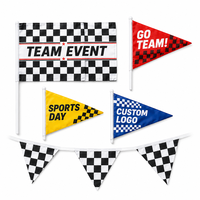 Bandera de Mano Personalizada con Logotipo, Mini Bandera de Poliéster para Eventos Deportivos, Obsequio Promocional para el Día del Deporte de la Empresa o la Escuela