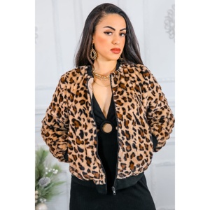 Bomber donna con stampa animalier TD collezione Wild Things