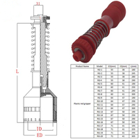 Pince de préhension en silicone souple pour le transport de bouteilles sans rayures dans les systèmes de remplissage de contenants en verre