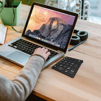 Teclado numérico inalámbrico de 27 teclas, teclado numérico portátil para contabilidad financiera, teclado numérico inalámbrico de 2,4G para ordenador portátil