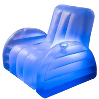 Fauteuil gonflable LED en PVC haute résistance, durable, en plastique, lumineux, canapé simple pliable, fauteuil de plage simple