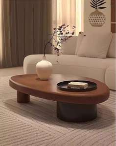 Table basse à café et à thé en bois antique moderne créative 2025, design solide pour <span class=keywords><strong>petit</strong></span> appartement, salle à manger, meubles de maison pour salon - Product Image 4