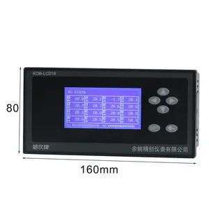 उच्च गुणवत्ता डिजिटल 8 16 मल्टी चैनल Modbus RS485 तापमान Thermocouple सूचक के साथ एलसीडी डिस्प्ले
