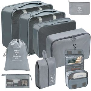 New Style Large 9 Pcs Set <b>Suitcase</b> Organizers Bag Compression Packing Cubes for Travel - Product Image 1
