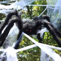 Décorations d'araignées réalistes pour Halloween - Accessoires de fête en mousse polyester pour extérieur/intérieur, lot en gros pour maisons hantées et locations d'événements