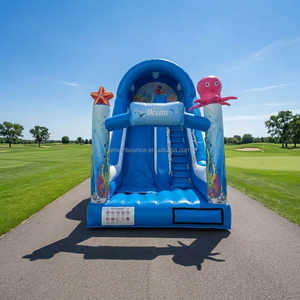 Château gonflable de haute qualité sur le thème de l'océan, parc d'attractions gonflable pour enfants, trampoline gonflable <span class=keywords><strong>avec</strong></span> toboggan, <span class=keywords><strong>location</strong></span> pour fêtes - Product Image 3