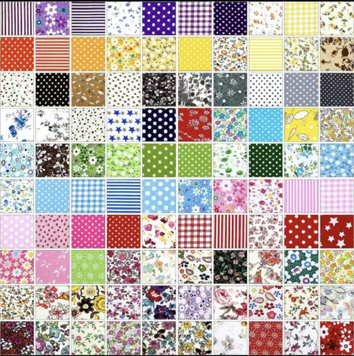 10*10 cm random colors 100 pieces