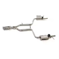 Système d'échappement Catback en acier inoxydable poli miroir A-HPF 1,5 mm pour Mercedes-Benz CLS350 W218 avec soupapes, OEM 2011- Garantie 3 ans