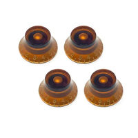 Knob Gitar Kontrol Kecepatan Model Lonceng Plastik Amber, Cocok untuk Gitar Elektrik LP, Suku Cadang Pengganti, Dijual Murah