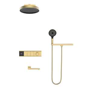 Grifo de ducha oculto multifunción de gama alta con agua fría y caliente, carcasa de acero inoxidable y juego de ducha con estante - Product Image 6