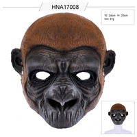 Masque de gorille singe amusant en mousse PU pour fête d'Halloween, 24*20cm, pour le commerce extérieur (Wish, AliExpress)