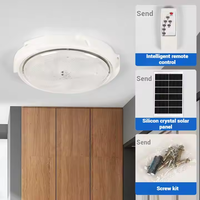 Plafonnier Solaire d'Intérieur Rechargeable 200W à Télécommande Haute Luminosité Énergie Solaire