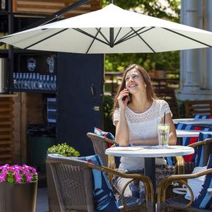 Parapluie d'extérieur en aluminium pour patio, <span class=keywords><strong>rond</strong></span>, coupe-vent, résistant au vent, <span class=keywords><strong>4m</strong></span>, offre spéciale - Product Image 5