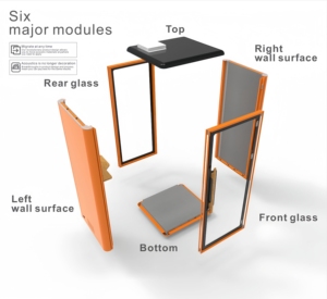 Estación de trabajo totalmente insonorizada directa de fábrica, cápsula de privacidad acústica para cabina telefónica, hoteles, almacenes, salas de estar, centros comerciales de aluminio - Product Image 4