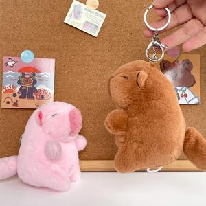 Großhandels preis Wagging Tail Shaking Gesäß Capybara Plüsch tier Schlüssel bund Spaß Gefüllte Spielzeuge - Product Image 3