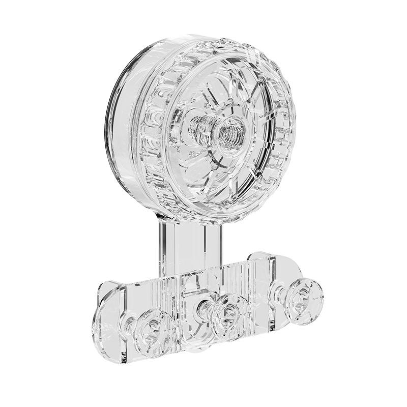 Crochet à ventouse pour serviette de luxe [Blanc transparent]