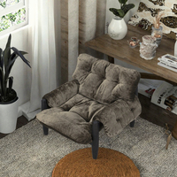 Vintage Samt-Einzelsessel mit Massivholzrahmen, Gepolsterter Akzentsessel für Wohnzimmer, Schlafzimmer und Lounge