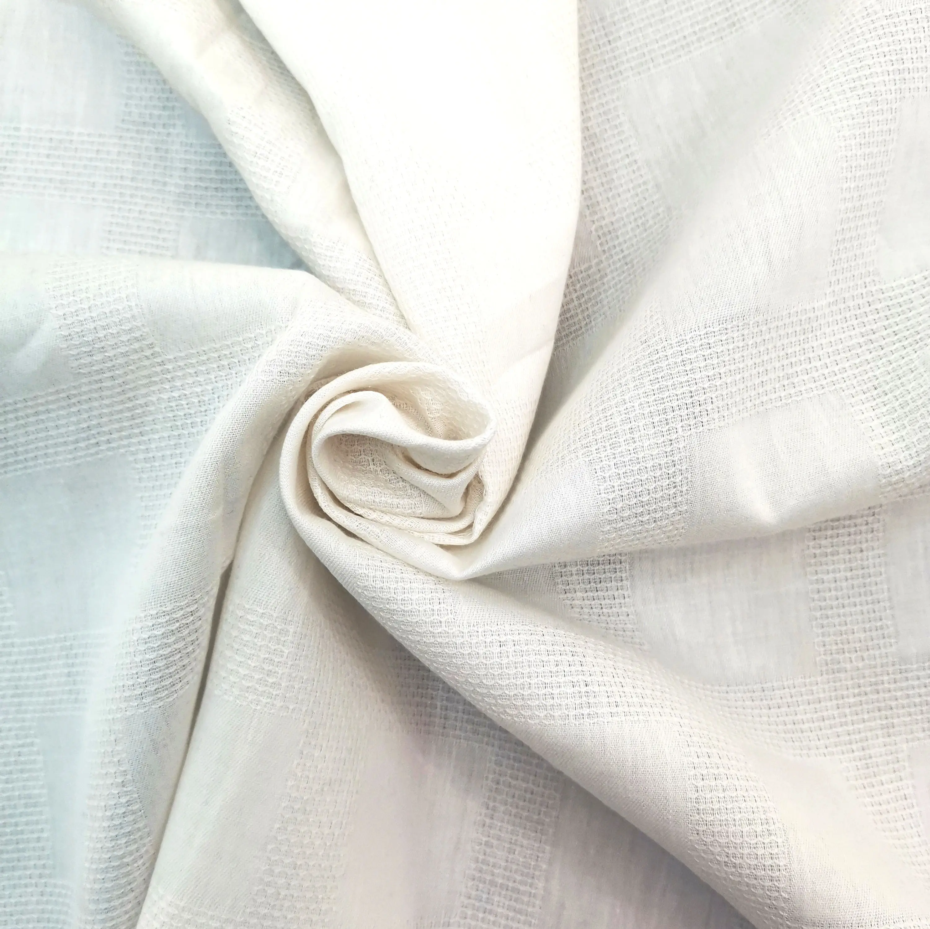 Coton nid d'abeille carreaux jacquard tissu chemise jupe tissu mode hommes et femmes vêtements tissu pour enfants SS20108