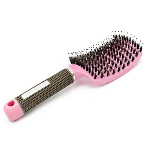 Custom LOGO professional vent boar bristle hair brush with nylon bristle