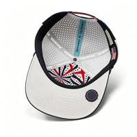 Gorra de Béisbol Personalizada de 5 Paneles con Visera Plana, Perforada con Láser para Mayor Estilo, de Secado Rápido, Impermeable, con Logotipo Bordado, 100% Poliéster