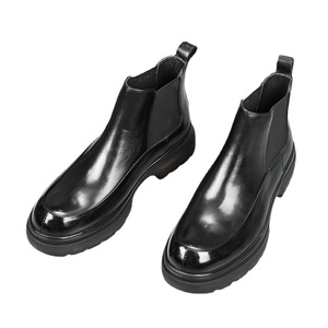 Chaussures en cuir de luxe pour hommes, à bout carré, rehaussantes, pour affaires, en cuir de vachette de haute qualité, faites à la main, décontractées, pour l'automne - Product Image 2