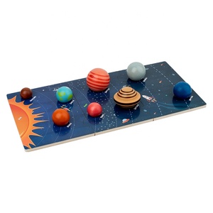 Gioco Educativo in Legno per Bambini, Puzzle dei Pianeti dell'Universo, Tavola di Abbinamento per l'Educazione Precoce - Product Image 3