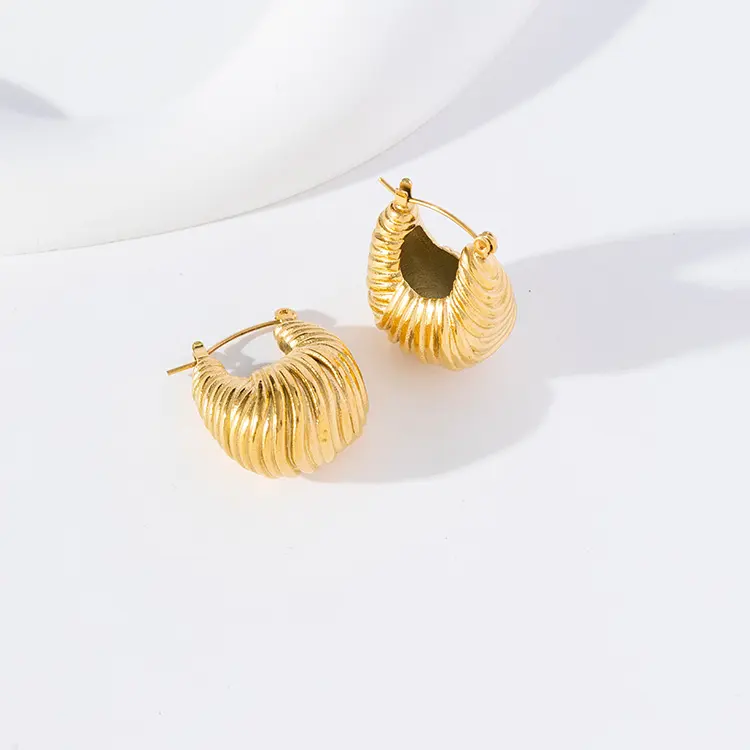 Ruigang Customized Water Proof 18k Gold Plated Unique Stainless Steel Earrings And Accessories Wholesale