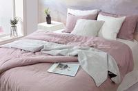 Parure de lit en lin grès, qualité supérieure, linge de lit, drap, vente en gros, 100%