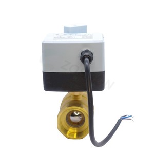 Vanne à bille électrique manuelle/automatique 15 Nm, unité de ventilo-convecteur à deux voies, vanne thermostatique à trois fils et deux commandes pour le contrôle complet - Product Image 1