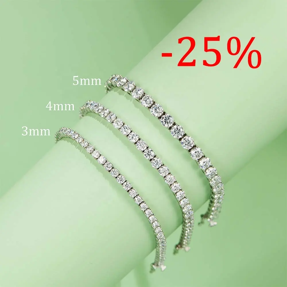 U02 Abiding Factory Price CZ Hip Hop Chain Cubic Zirconia Diamond 925 Sterling Silver Tennis Bracelet For Women And Men