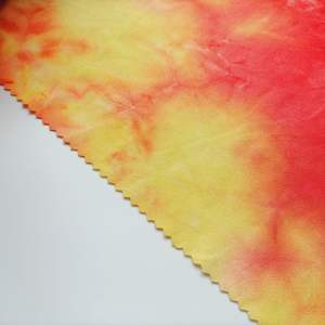 Tissu jersey tricoté en polyester et élasthanne 2026, double finition, effet soie de lait, tie-dye, extensible dans les quatre sens - Product Image 3